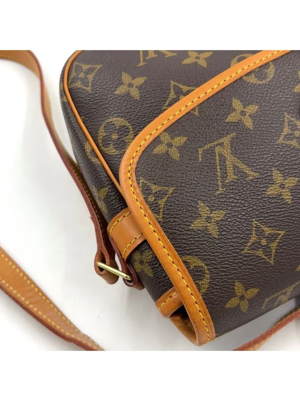 Louis Vuitton Sologne Monogram Leather Brown Shoulder Bag Gold - Picture 9 of 15